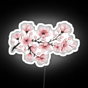 Pixel Flowers RGB Neon Sign