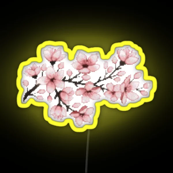 Pixel Flowers RGB Neon Sign