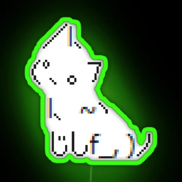 Pixel Kitteh RGB Neon Sign