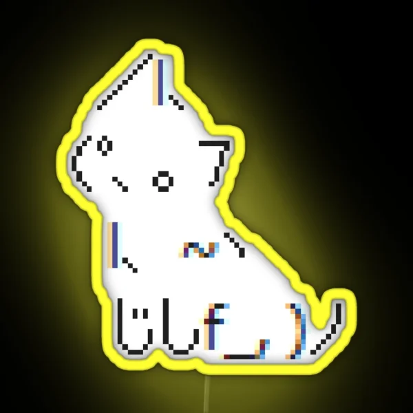 Pixel Kitteh RGB Neon Sign