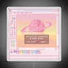 Vibrant pixel art pink galaxy glow neon RGB LED light sign.