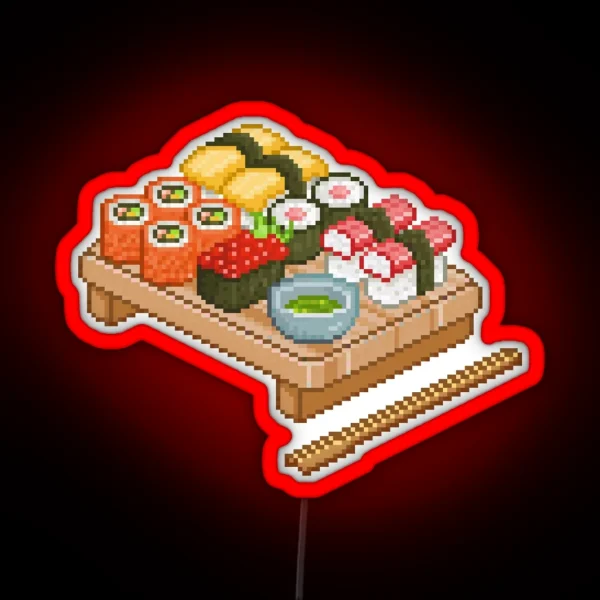 Pixel Sushi RGB Neon Sign