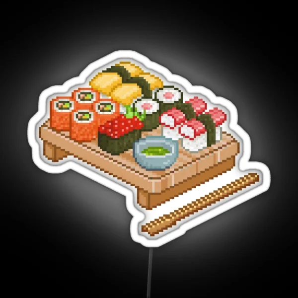 Pixel Sushi RGB Neon Sign