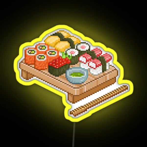 Pixel Sushi RGB Neon Sign