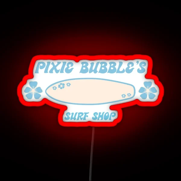 Pixie Bubbles Surf Shop RGB Neon Sign