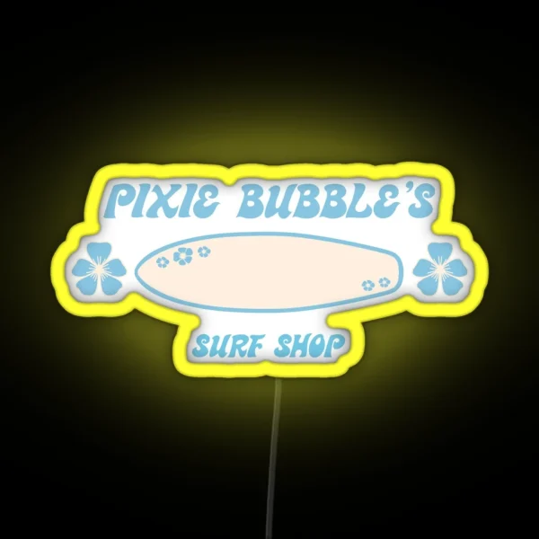 Pixie Bubbles Surf Shop RGB Neon Sign