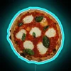 Vibrant Neons Pizza Margherita Sign Illuminates Italian Restaurant Kitchen Decorations Ambiently