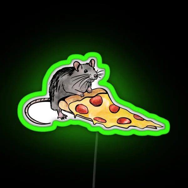 Pizza Rat RGB Neon Sign