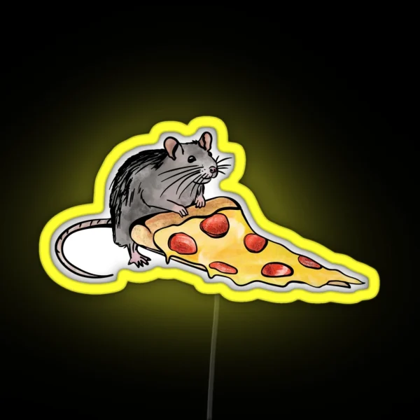 Pizza Rat RGB Neon Sign