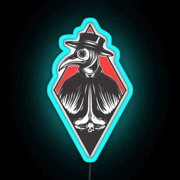 Plague Doctor Red Diamond RGB Neon Sign