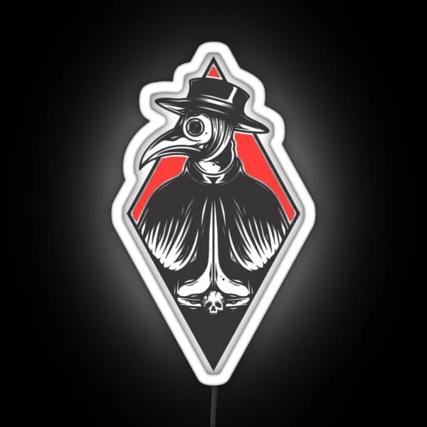 Plague Doctor Red Diamond RGB Neon Sign