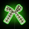 Whimsical Plaid Green Accented Neon Sign for Home Decor Vibes