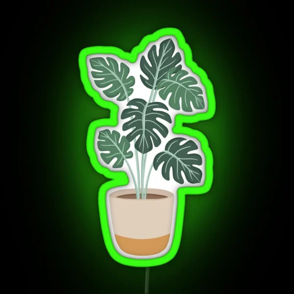 Plant Aesthetic RGB Neon Sign