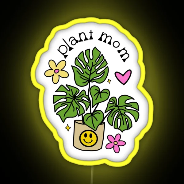 PLANT MOM RGB Neon Sign