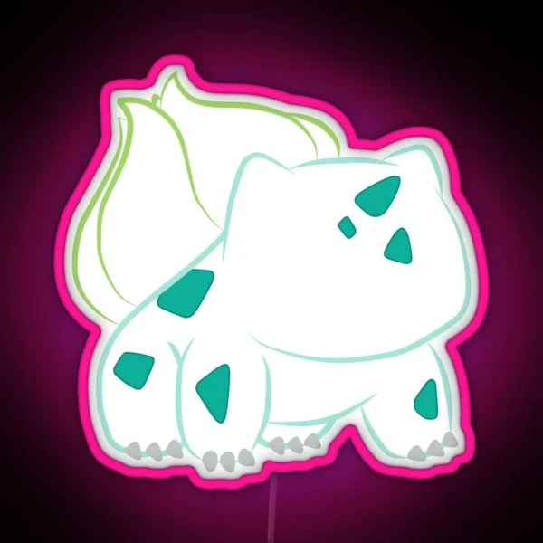Plant Pet On White RGB Neon Sign