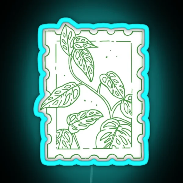 Plant Stamp RGB Neon Sign