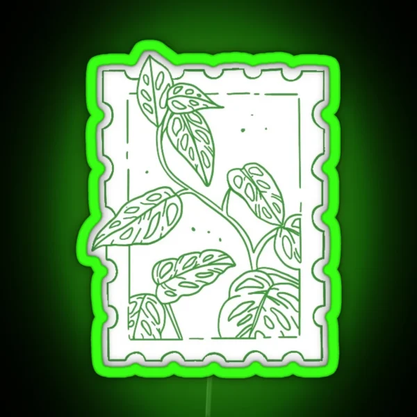 Plant Stamp RGB Neon Sign
