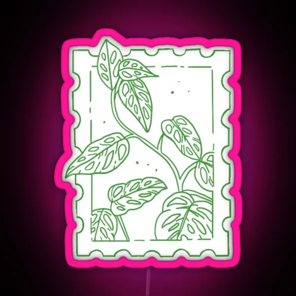 Plant Stamp RGB Neon Sign