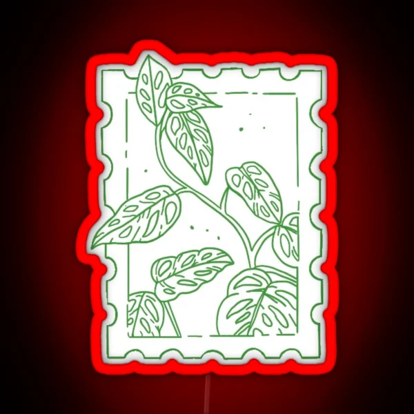 Plant Stamp RGB Neon Sign