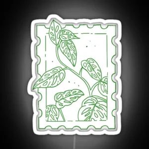 Plant Stamp RGB Neon Sign