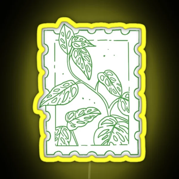 Plant Stamp RGB Neon Sign