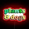 Add a touch of whimsy with plants and dogs design.