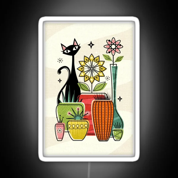 Plants Pots And A Pussycat Studioxtine RGB Neon Sign