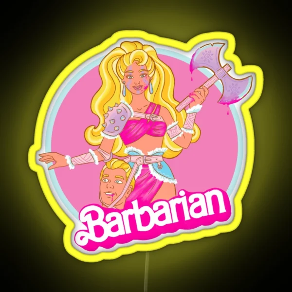 Plastic Barbarian Princess RGB Neon Sign