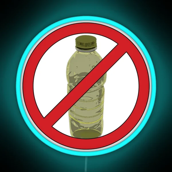 Plastic Bottle Not Allowed RGB Neon Sign