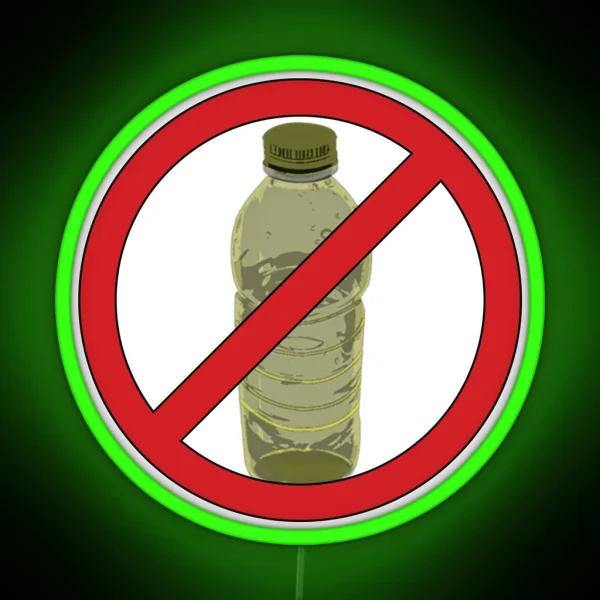Plastic Bottle Not Allowed RGB Neon Sign