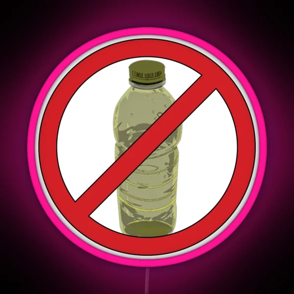 Plastic Bottle Not Allowed RGB Neon Sign