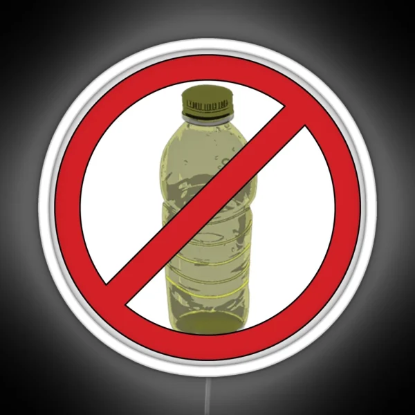 Plastic Bottle Not Allowed RGB Neon Sign