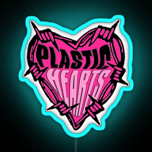 Plastic Hearts 1 RGB Neon Sign
