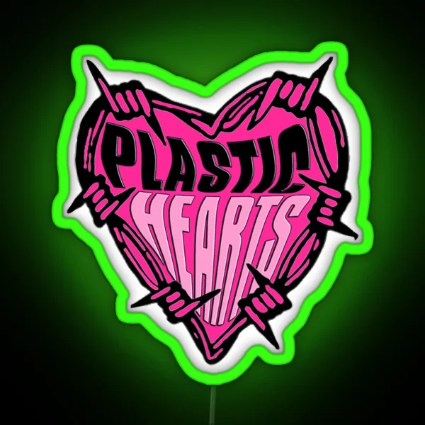 Plastic Hearts 1 RGB Neon Sign