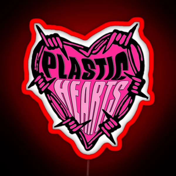 Plastic Hearts 1 RGB Neon Sign