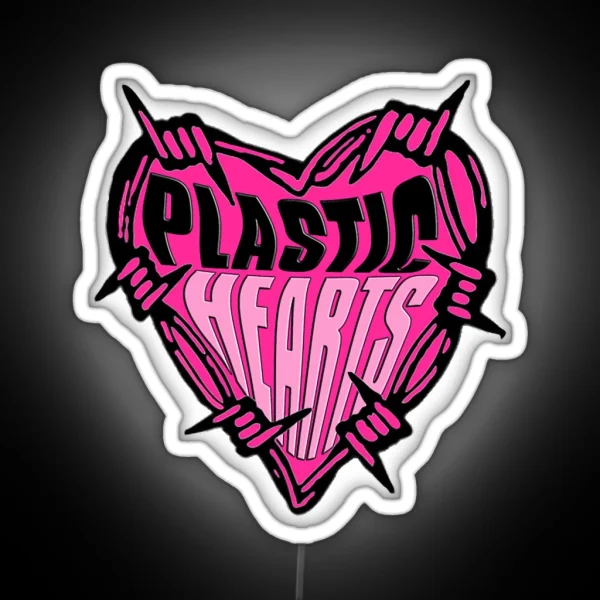 Plastic Hearts 1 RGB Neon Sign
