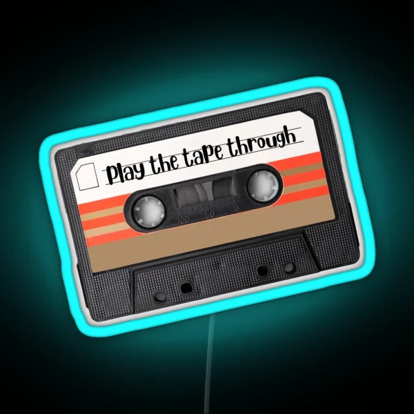 Play The Tape Through AA Inspirational Quote RGB Neon Sign