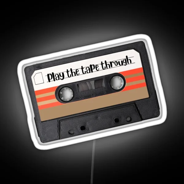 Play The Tape Through AA Inspirational Quote RGB Neon Sign