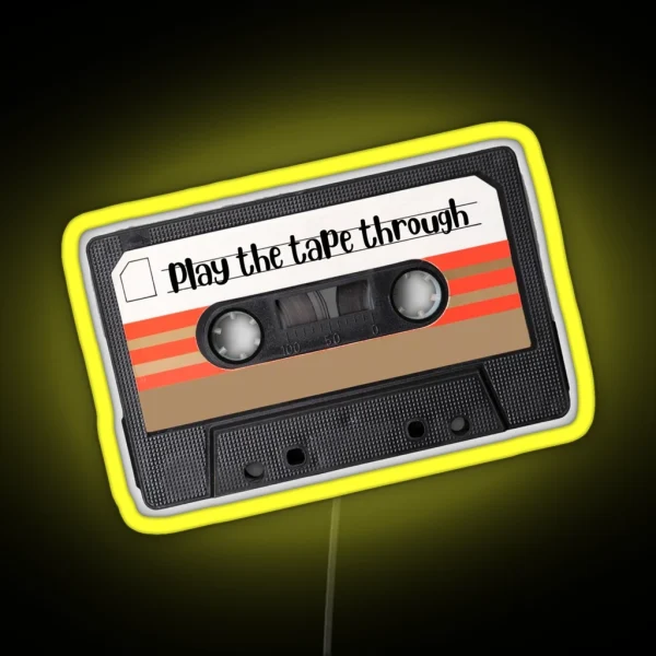Play The Tape Through AA Inspirational Quote RGB Neon Sign