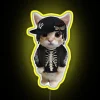 RGB color changing neon sign featuring cat design by Playboi.