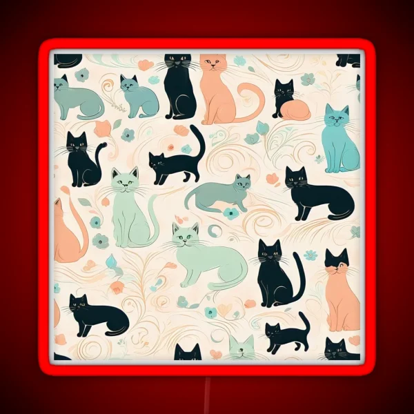 Playful Cats RGB Neon Sign