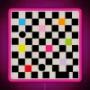 Vibrant colorful playful checkered pattern rgb neon digital art display