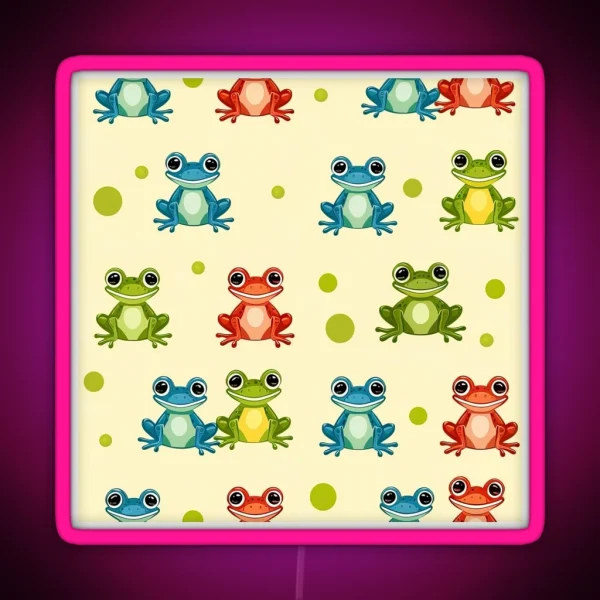 Playful Frog RGB Neon Sign