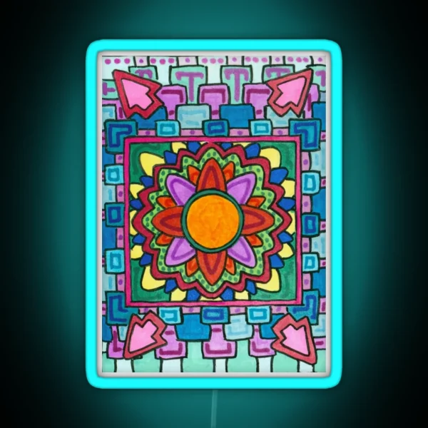 Playful Mandala RGB Neon Sign
