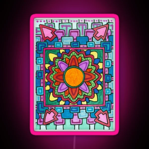 Playful Mandala RGB Neon Sign