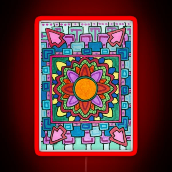 Playful Mandala RGB Neon Sign