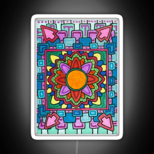 Playful Mandala RGB Neon Sign