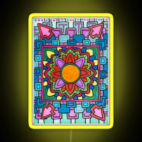 Playful Mandala RGB Neon Sign