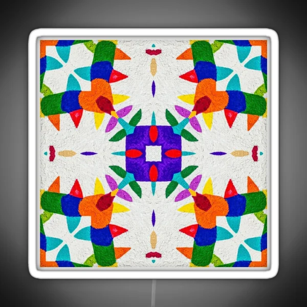 Playful Squiggles Pattern RGB Neon Sign