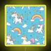 Whimsical Rainbow Unicorn Neon Sign Decor with Seamless Color Changing Patterns